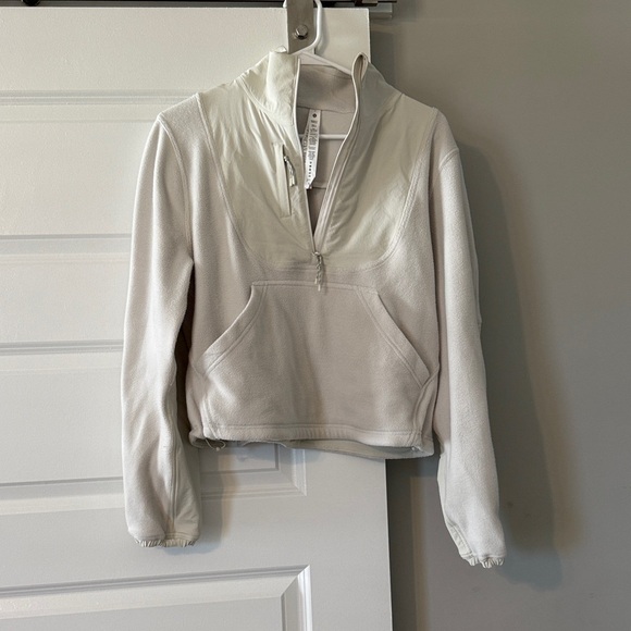 lululemon athletica Tops - Lululemon Athletica Cream Half-Zip fleece